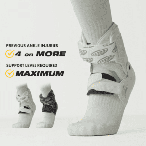 ultra zoom-white ankle brace-ankle injury recovery-hinged ankle brace