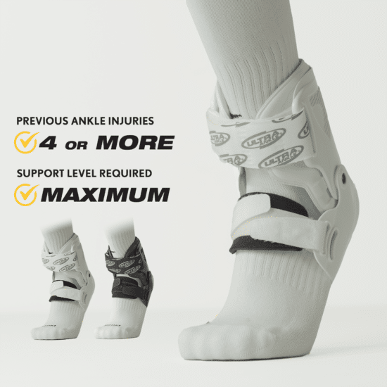 ultra zoom-white ankle brace-ankle injury recovery-hinged ankle brace