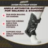 Ankle brace designed to relieve pain during walking and standing, built for chronic ankle conditions, weakness, and stiffness.