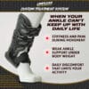 Ankle brace providing support for daily movement, helping reduce stiffness, improve mobility, and support weight-bearing activity.