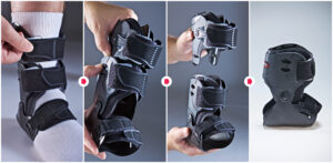 Best in Class Ankle Joint Stability for Ankle Arthritis, Acute Injuries, and High Ankle Sprains – Orthopedic Grade Construction and Hinged-Cuff Design for Stability & Comfort While Reducing Weight Bearing Pain.