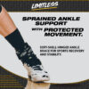 Hinged-cuff ankle brace supporting natural motion while recovering from sports injuries