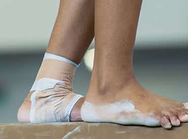 ankle taped