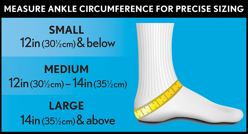 Ankle Brace Size Chart