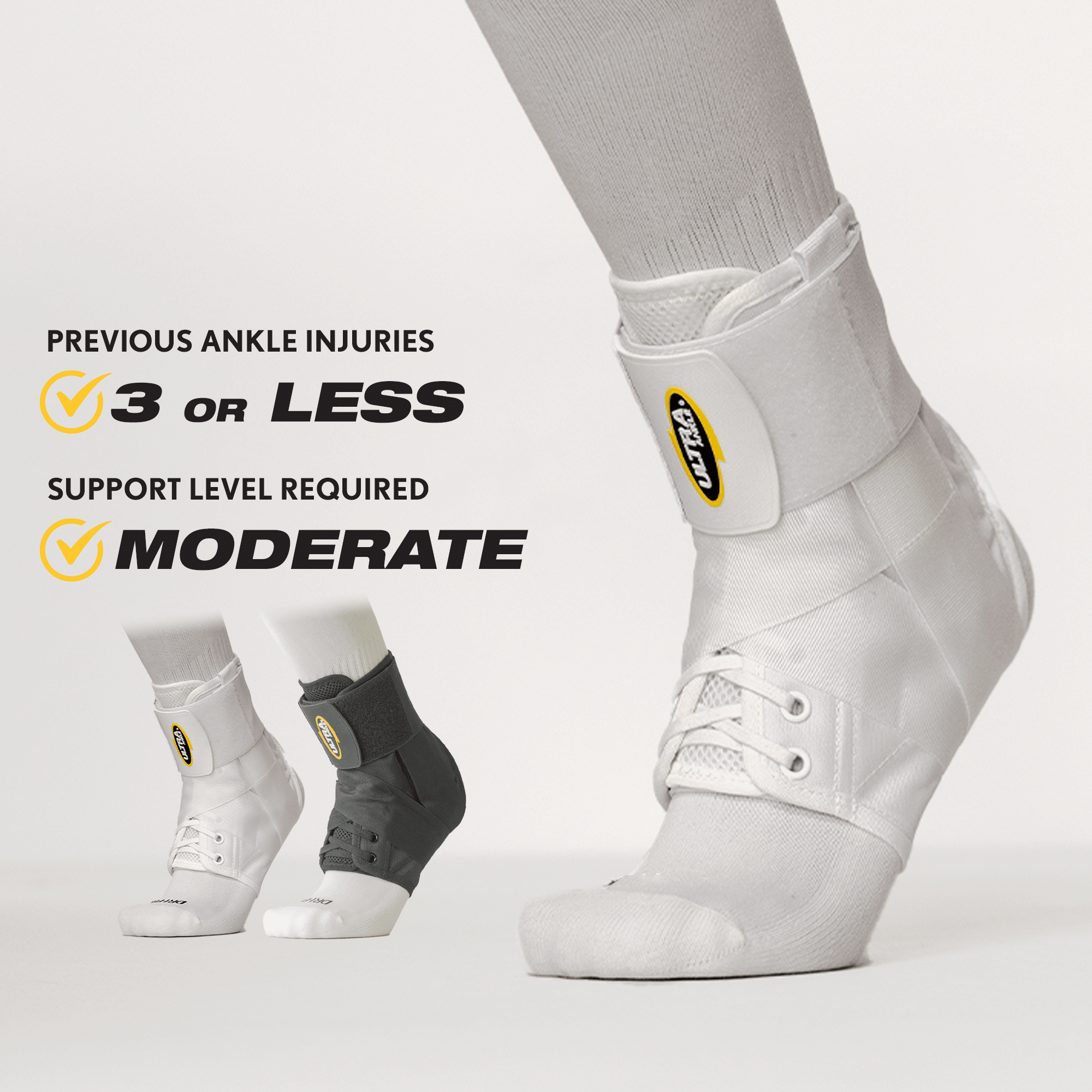ultra ankle-ultra 360-white ankle brace-lace up