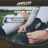 Soccer player adjusting Ultra 360 adjustable lace up ankle brace inside cleat