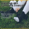 Athlete adjusting the Ultra 360 ankle brace for personalized compression, support, and stability.