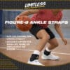 Basketball player using Ultra 360 figure 8 ankle brace for lateral control and reusable sports support